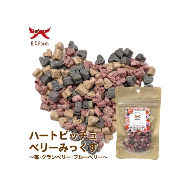 ハートビッチュ 米粉とおからの国産無添加ペット用おやつ 苺・クランベリー・ ベリー