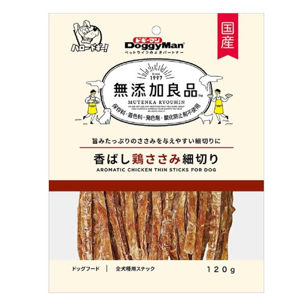 他サイト： [ドギーマンハヤシ]無添加良品 香ばし鶏ささみ 細切り 120g(ペット用品 犬用フード おやつ)の商品画像
