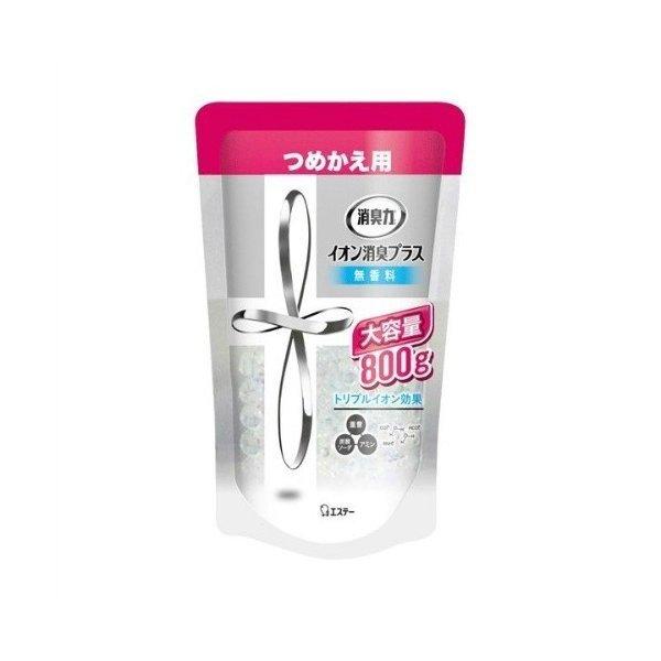 (あわせ買い2999円以上で送料無料)消臭力クリアビーズ イオン消臭プラス 無香料 大容量つめかえ 800g