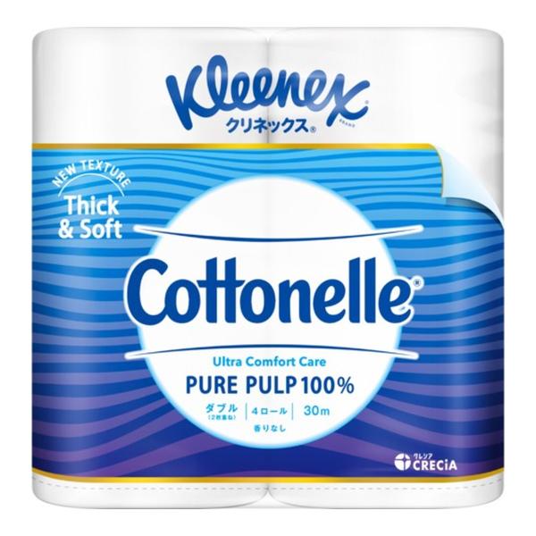 日本製紙クレシア クリネックス コトネル 4ロール ダブル トイレットペーパーパルプ配合にこだわり トイレロール 4901750228019 紙製品:トイレットペーパー:パルプ広告文責：アットライフ株式会社TEL 050-3196-1510...