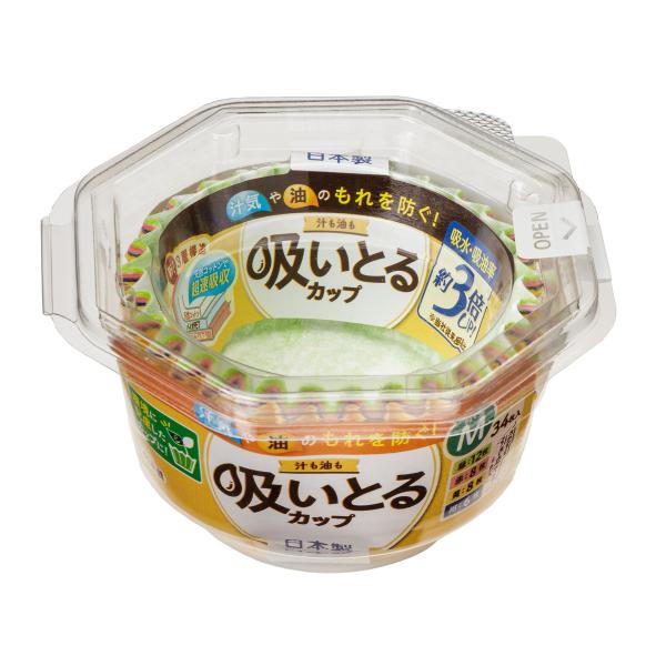 他サイト： (あわせ買い2999円以上で送料無料)東洋アルミ 汁も油も吸いとるカップ M 4色入 34枚入 お弁当カップの商品画像