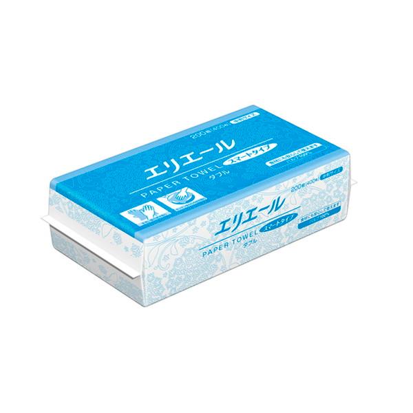 大王製紙 エリエール スマートタイプ ダブル 中判サイズ 200組(400枚) ペーパータオル4902011115406水分の拡散性が高く、様々な用途にお使いいただけます紙製品:キッチンタオル広告文責：アットライフ株式会社TEL 050-3...