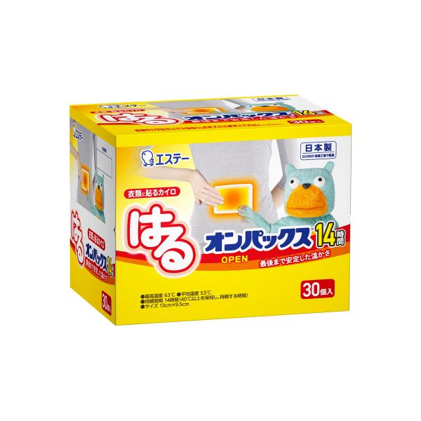 (あわせ買い2999円以上で送料無料)エステー はる オンパックス 30個入