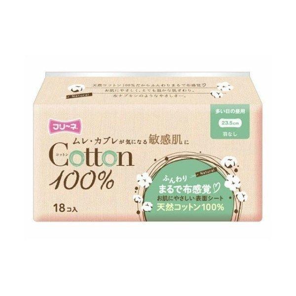(あわせ買い2999円以上で送料無料)第一衛材 フリーネ コットン100% 多い日の昼用 羽なし18枚