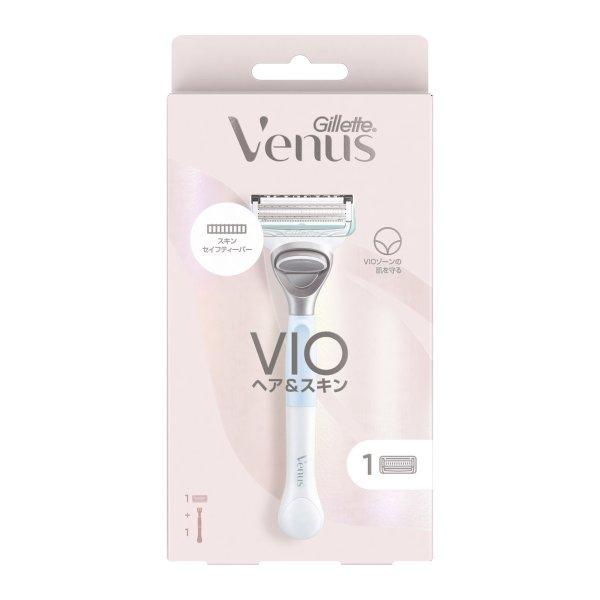 P&amp;G ジレット ヴィーナス VIOヘア＆スキン カミソリホルダー 本体1個（ハンドルのみ）＋替刃1個入史上最高に肌にやさしい　ＶＩＯケア誕生！ デリケートゾーン用カミソリ 4987176111098 化粧品・化粧小物:女性用カミソ...