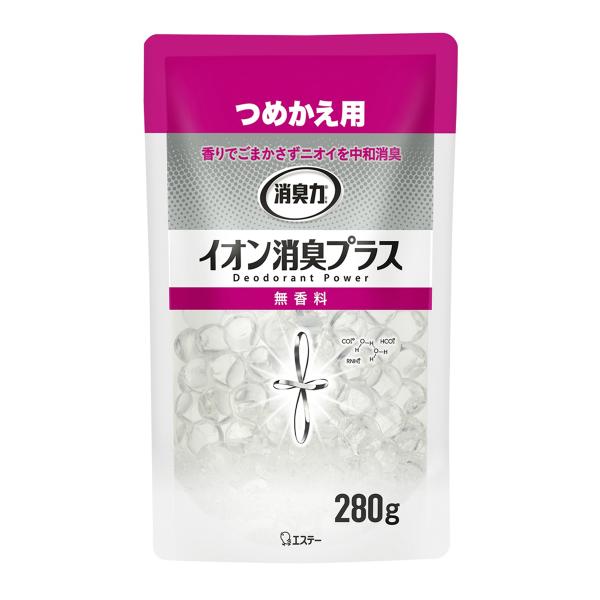 (あわせ買い2999円以上で送料無料)消臭力クリアビーズ イオン消臭プラス 無香料 つめかえ 280g