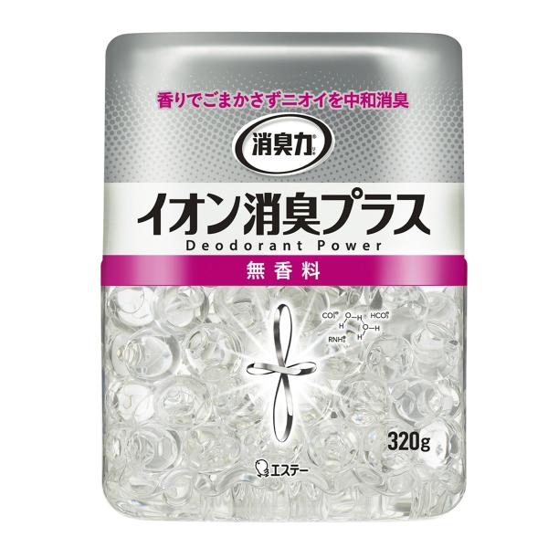 (あわせ買い2999円以上で送料無料)消臭力クリアビーズ イオン消臭プラス 無香料 本体 320g