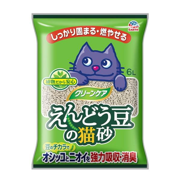 他サイト： (送料無料・まとめ買い×5個セット)アース・ペット クリーンケア えんどう豆の猫砂 無香 6L 猫のトイレ用砂の商品画像