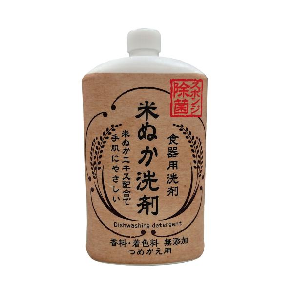 ロケット石鹸 米ぬか洗剤 つめかえ用 800ml(×6)