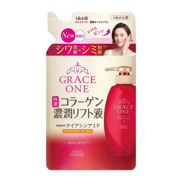 (送料無料・まとめ買い×6個セット)コーセーコスメポート グレイスワン 濃潤リフト液 薬用 リンクルリフト液 つめかえ用 200mL 医薬部外品