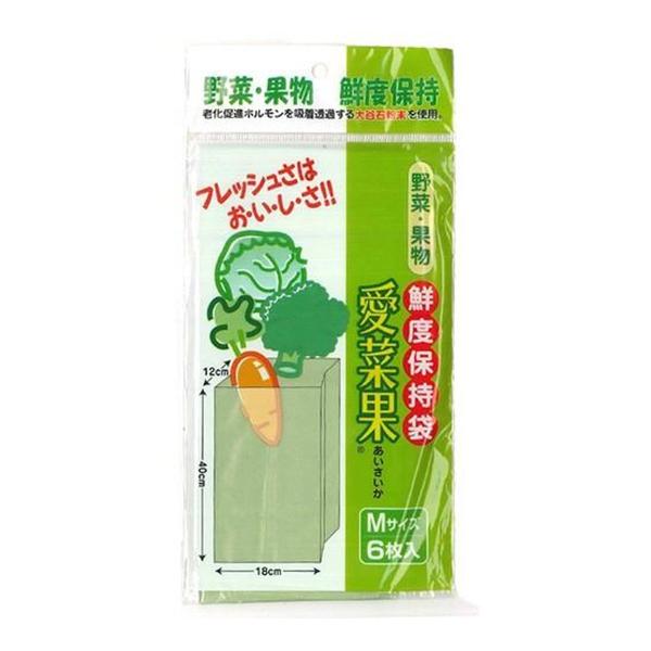 他サイト： (あわせ買い2999円以上で送料無料)ニッショー 愛菜果 鮮度保持袋 Mサイズ 6枚入の商品画像
