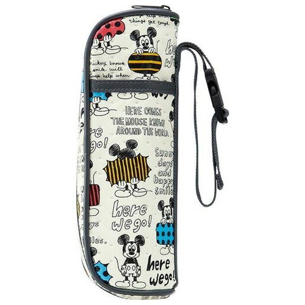SKATER スケーター 不織布 ほ乳瓶 ポーチ ミッキーマウス スケッチ BHOP1 (プレゼント 入学 入園入学 入園祝い 入学祝い 入園特集 入学特集 入園準備 入学準備)