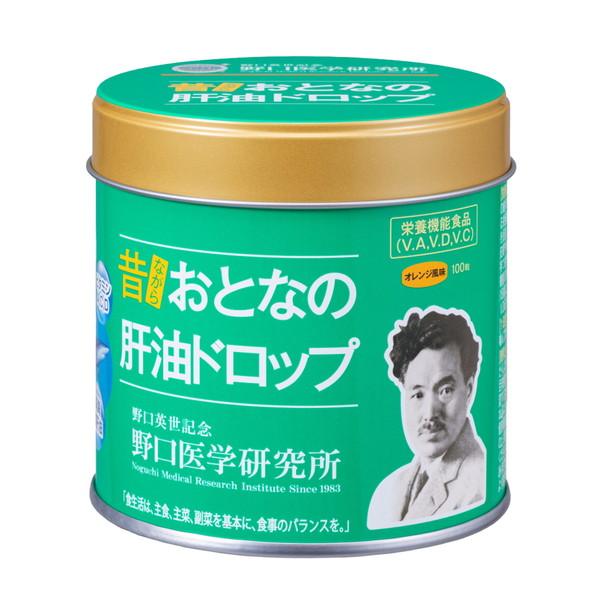 (送料無料・まとめ買い×8個セット)野口医学研究所 おとなの肝油ドロップ オレンジ風味 100粒入