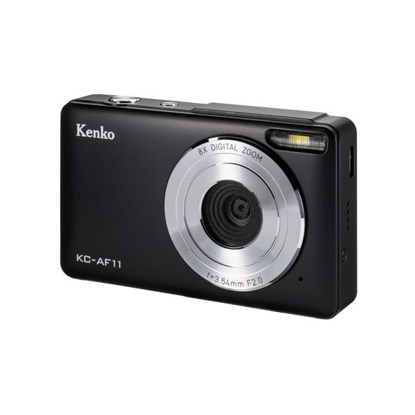【即配】KC-AF11 BK ブラック Kenko デジタルカメラ ★microSDHC8GB付★ ケンコートキナー KENKO TOKINA【送料無料】デジカメ入門機 かんたん エントリー 初心者用 ギフト プレゼント 爆買