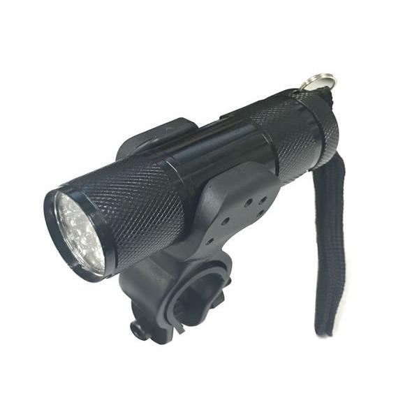 即配 9LED　バッテリーライト アルミ ブラック TOP トップ