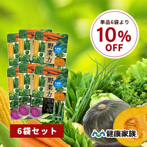 お子さまからシニア世代の方まで、野菜の生命力でワンランク上の健康をサポート。健康家族の〈野菜力・乳酸菌プラス〉は、特に野菜が苦手な方、青汁や野菜ジュースでは毎日続かないという方におすすめの健康食品。厳選した１５種類の国産野菜に、「クロレラ」...