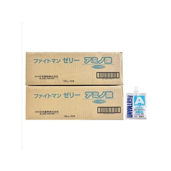 送料無料 ▲［60個セット］ファイトマンゼリー　アミノ酸　リンゴ味　180g入り×６０個 ●翌日配達「あすつく」対応商品（休業日を除く）●