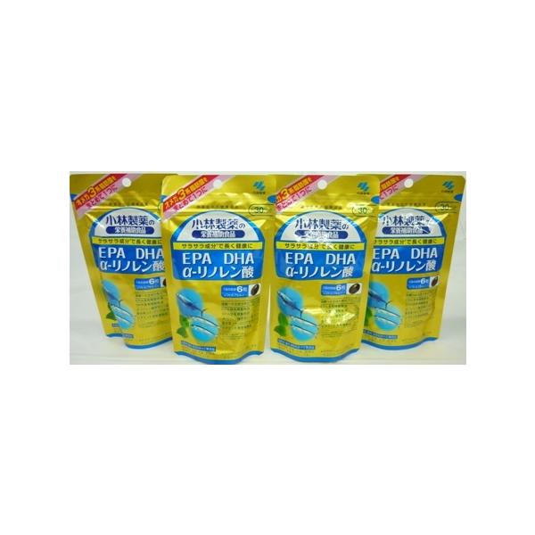 送料無料 ☆［4個セット］小林製薬の栄養補助食品 DHA EPA α-リノレン 