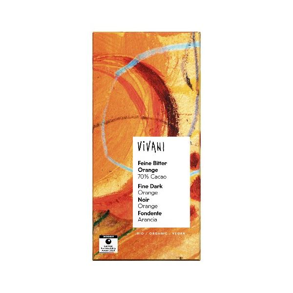 【オーサワ冷蔵直送品】ViVANI オーガニックダークチョコレート オレンジ （80g）※代引・同梱不可 14000円以上で送料350円 14000円未満で送料1230円