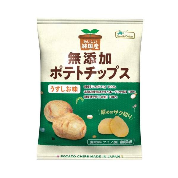 純国産ポテトチップス・うすしお味 55g 【ノースカラーズ】※合計13個以上で別途送料必要