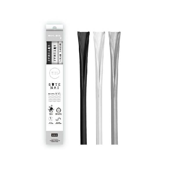 ■商品名：SUTENAI（ステナイ）シリコンストロー（STN-M002）■カラー： MIX（BK-SD／WH-SC／GY-SC）■内容量：3本セットコネクターなし■メーカー：カノン■原材料：シリコーンゴム■耐熱温度：220°C■サイズ：直径...