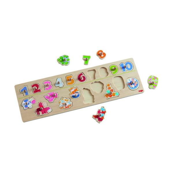 HABA ノブ付きパズル・アニマルナンバー HA301961 (知育玩具