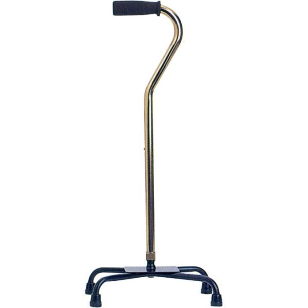 ミキ 杖 ステッキ アルミ製四点杖 伸縮 ラージベース MRA-01621