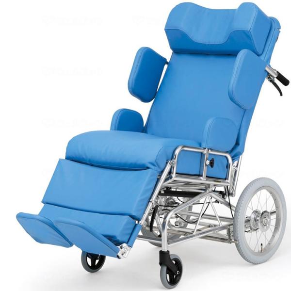 入浴用車椅子 青 折りたたみ式 日進医療器 介助式車椅子 車いす ウォーターチェア アルミ製車椅子