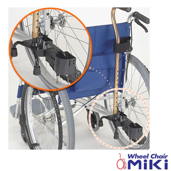 KOEKI 車椅子 車いす 車イス ノーパンク 自走【4点支持杖 セット】