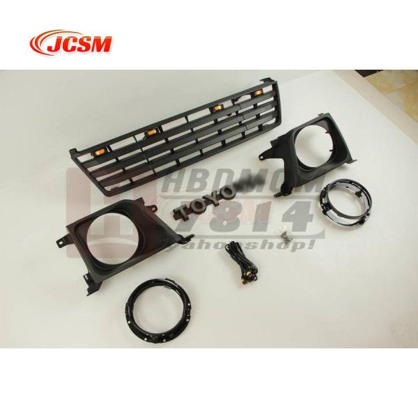 JCSM トヨタ ランドクルーザー プラド フロントグリル LC90 95 フロントLEDグリル + ヘッドライト フレーム TOYOTA 1993-2002