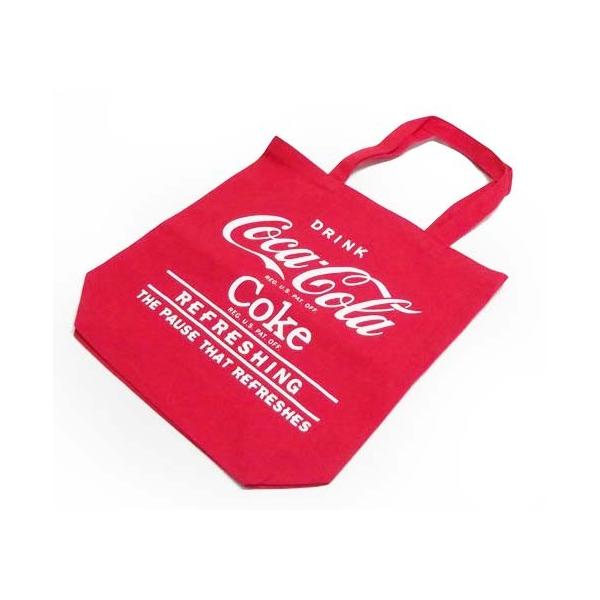 Coca-ColaコカコーラショッピングバッグM/COT25サイズ/W34/24cmXH31cm（取手別）XD11cmコットン100%/125g