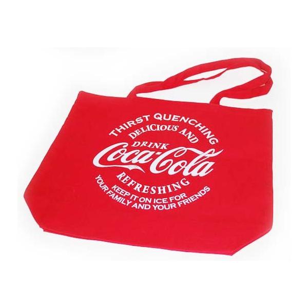 Coca-ColaコカコーラショッピングバッグL/COT26サイズ/W47/33cmXH32cm（取手別）XD14cmコットン100%/180g