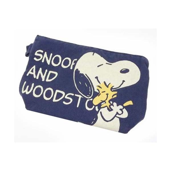 Snoopy OLD COLOR POUCHスヌーピーとウッドストックポーチA/SNP-25サイズ:H13XW20XD6cm 　 重量50g　素材：コットン洗いをかけることにより、独特の色落ち具合とクッタリしたユーズド感のある風合いを出した...