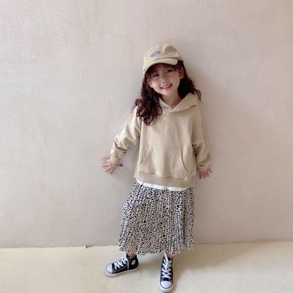 ダルメシアン柄 プリーツ フレア ロング スカート アニマル レオパード ファッション 親子 コーデ 秋 冬 春 こども おしゃれ オシャレ キッズ Pan0 C De C 通販 Yahoo ショッピング