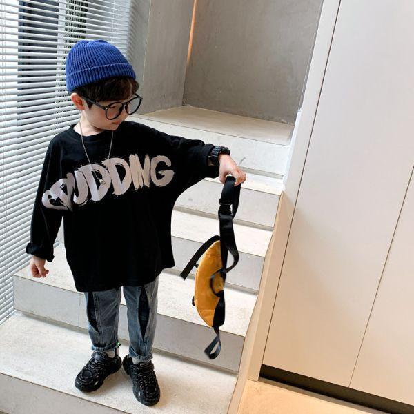子供 服 長袖 ロンt カットソー シャツ ホワイト ブラック おしゃれ オシャレ キッズ 小学生 男の子 女の子 ドルマンスリーブ 110cm 1cm 130cm 140cm 150cm Tops024 C De C 通販 Yahoo ショッピング