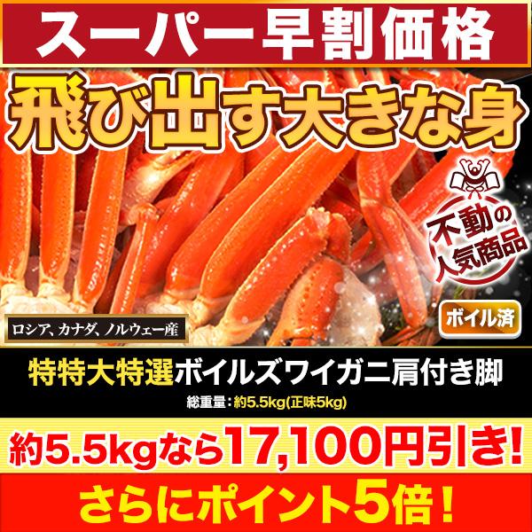 5.5kg ズワイガニ ずわいがに ボイルズワイ ズワイガニ脚