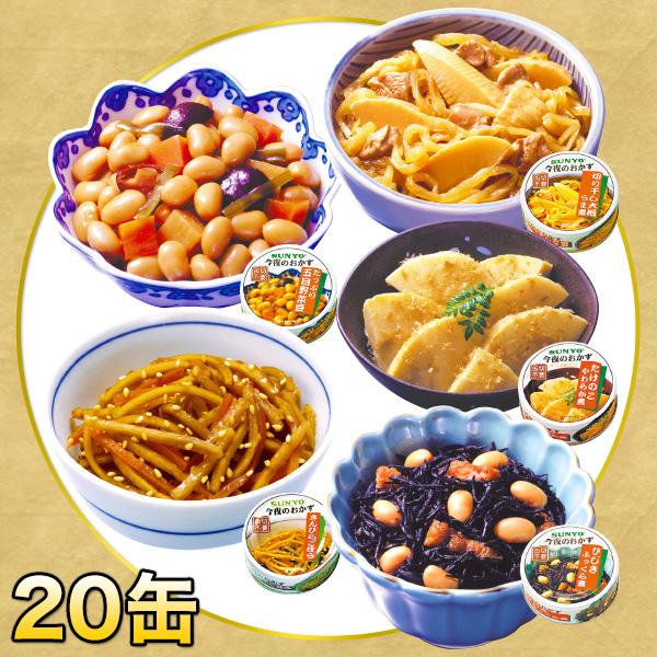 おかず 缶詰 お惣菜 快適生活サンヨー今夜のおかず缶5種セット 20缶