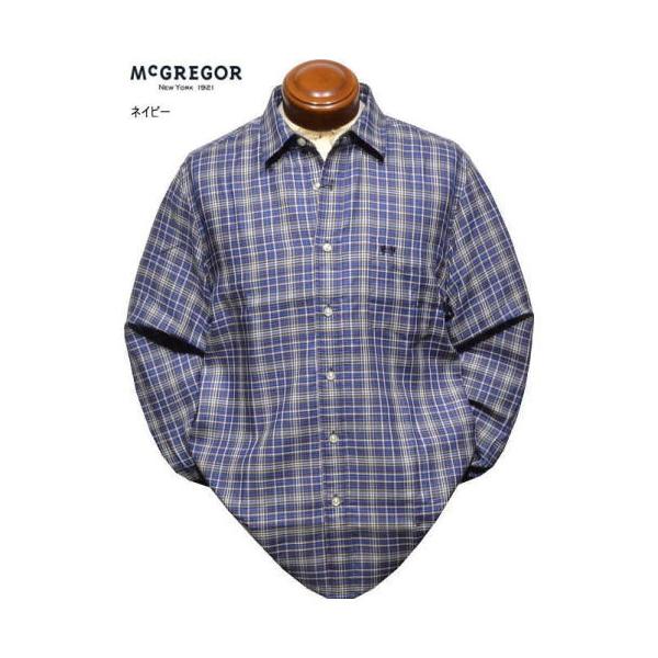 マクレガー 長袖シャツ M.L.XL メンズ 111175604 ガーゼ素材使用 手洗い可 夏秋春にオススメ カジュアルシャツ McGREGOR