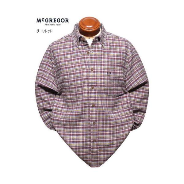 マクレガー ボタンダウン長袖シャツ L.XL メンズ 111175614 起毛 長袖シャツ ネルシャツ 秋冬 McGREGOR