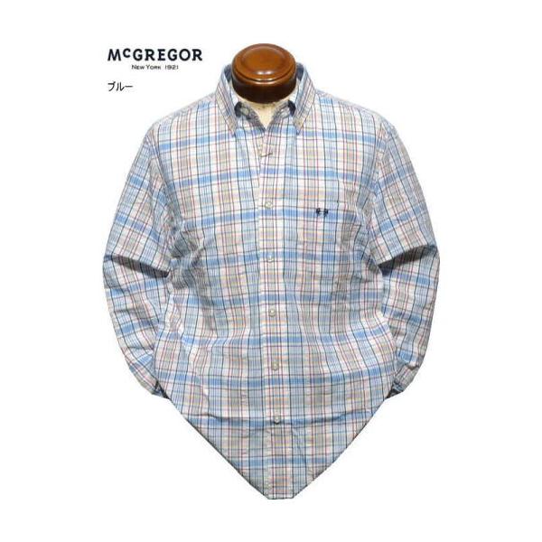 マクレガー ボタンダウン長袖シャツ XL メンズ 111176107 サッカー素材使用 手洗い可 長袖シャツ 夏もオススメ McGREGOR