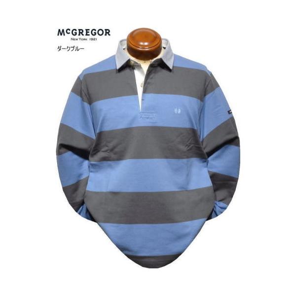 マックレガー 長袖ラガーシャツ M.L.LL メンズ 111616605 ラガーシャツ 長袖ポロシャツ McGREGOR