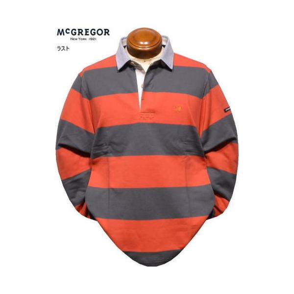マクレガー 長袖ラガーシャツ M.L.LL メンズ 111616605 ラガーシャツ 長袖ポロシャツ McGREGOR
