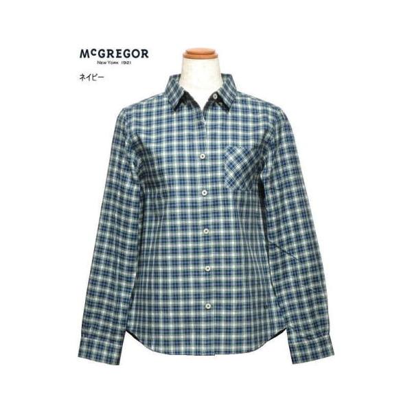 マクレガー 長袖シャツ M.L レディース 311176608 家庭洗濯可 ブラウス McGREGOR