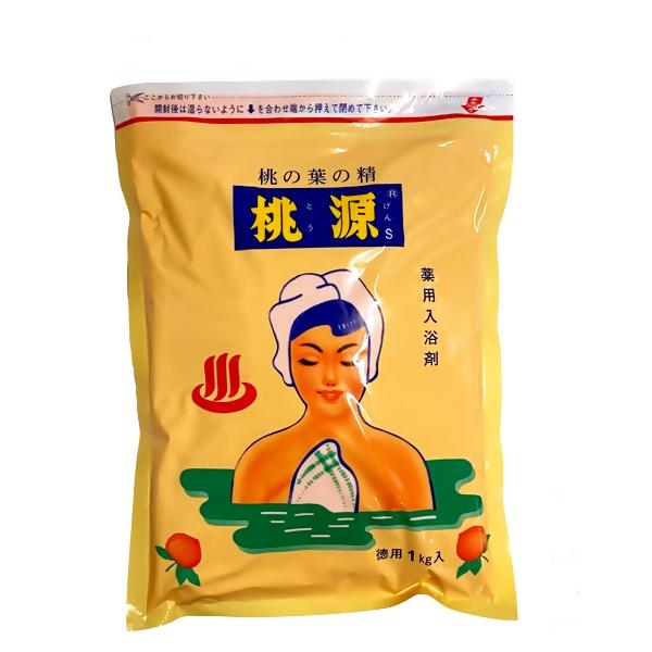 医薬部外品「桃源S桃の葉の精 1Kg入 詰め替え用袋」長く愛され60余年