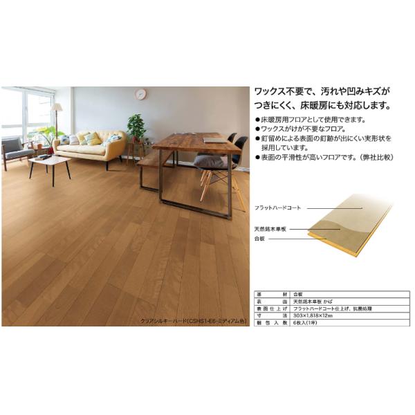 クリアシルキーハード フローリング 12mm厚 ノダ NODA 床材