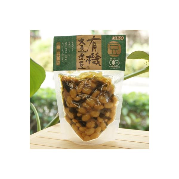 ■国内産有機大豆に有機こんにゃくと昆布を加えた煮豆です。■昆布とかつお節やさば節で仕上げた有機だしつゆであっさり味に仕上げました。■有機認定商品(有機農業推進協会)です。■加圧加熱殺菌をしていますので、常温で保存可能な商品です。【原料名】有...