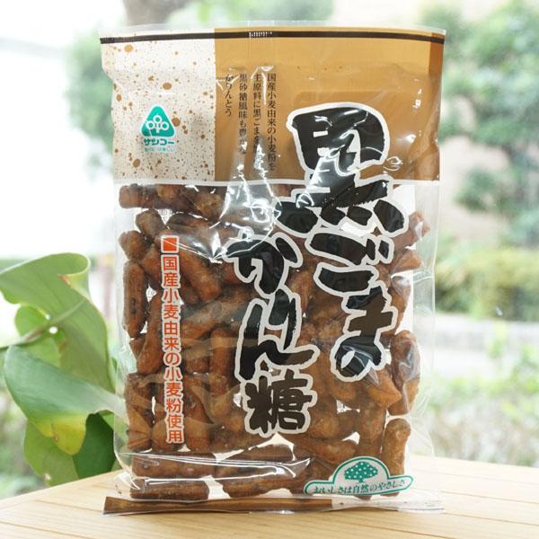 ■国内産小麦粉を100%使用しています。■黒ごまと黒糖をふんだんに使用した本格派かりん糖です。【原料名】小麦粉（国内産100％）、黒糖、植物油脂（パーム油）、砂糖（てん菜糖）、黒胡麻、イースト【内容量】135g【取扱説明】■そのままおやつに...
