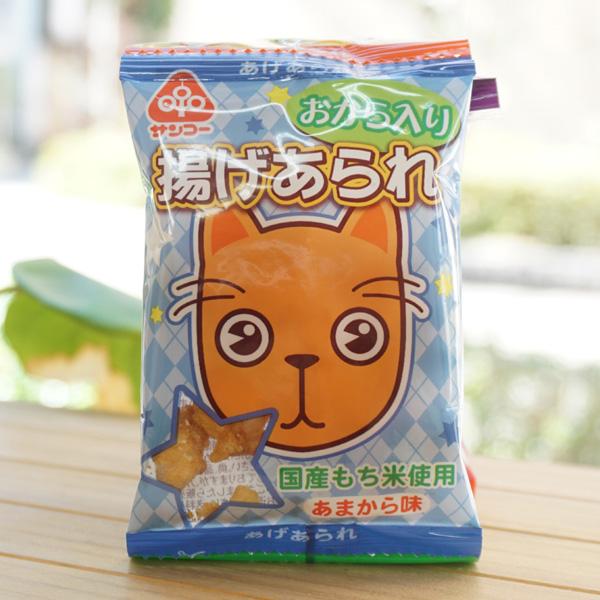 ■国内産もち米が主原料の生地に国内産大豆から作ったおからを加えてカラッと揚げました。■小粒でも、あまから味がじわっと美味しい揚げあられです。【原料名】もち米（国内産）、植物油脂（米油・パーム油）、醤油（小麦を含む）、乾燥おから（大豆（国産）...