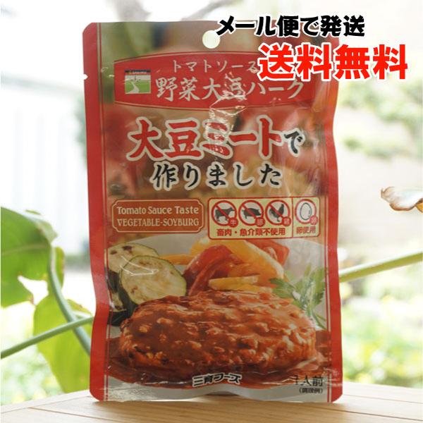 野菜大豆バーグ (トマトソース) 1人前 三育フーズ メール便の場合、送料無料　大豆ミートで作りました