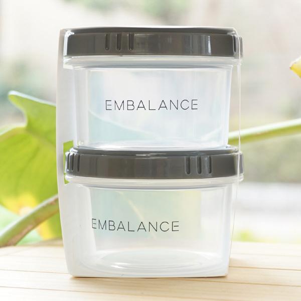 エンバランス ラウンドコンテナ グレー 6点 EMBALANCE ラウンドコンテナ (XS) グレー エンバランス EMBALANCE